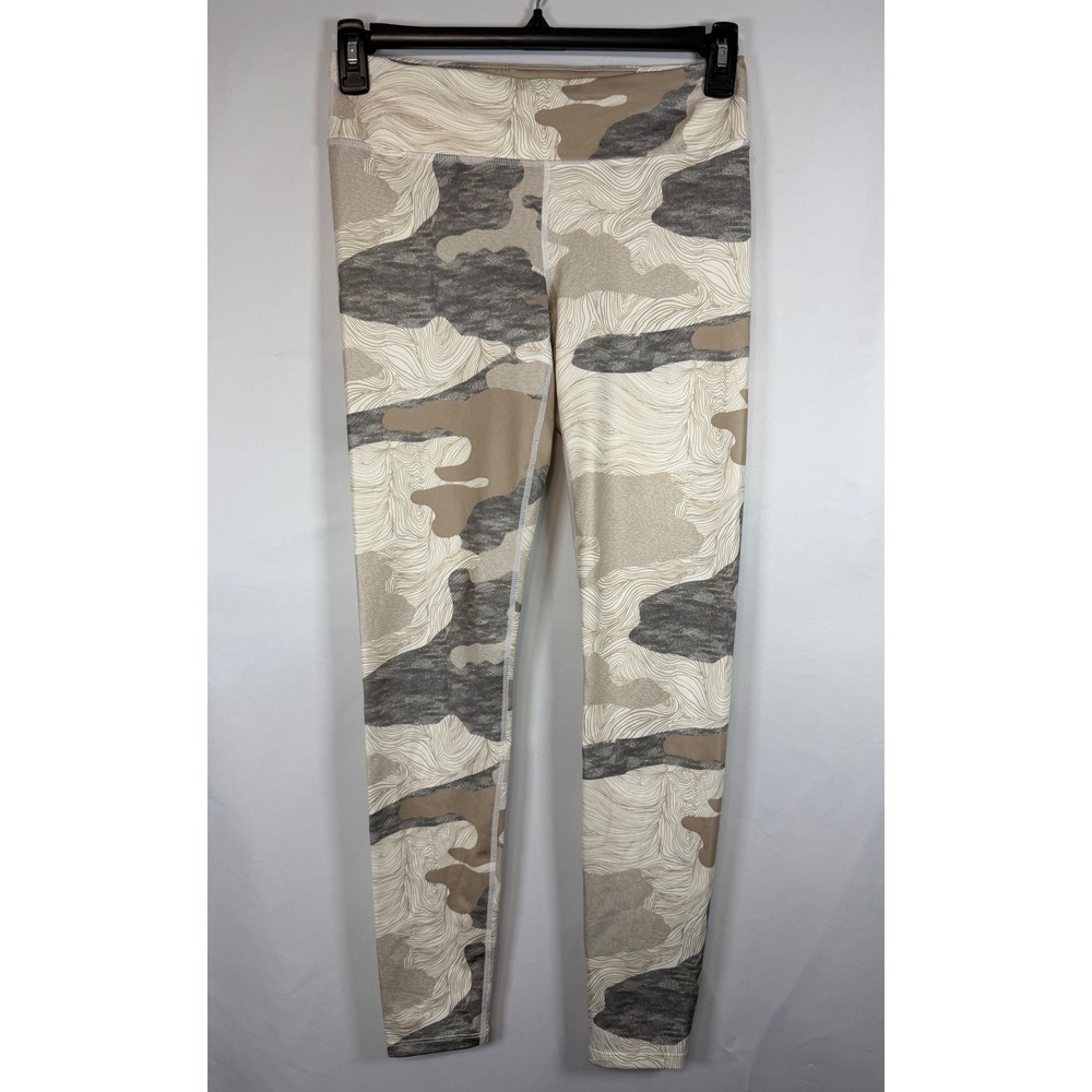 JoyLab Womens Camo Topographic High Waisted Leggings Tan Grey Medium